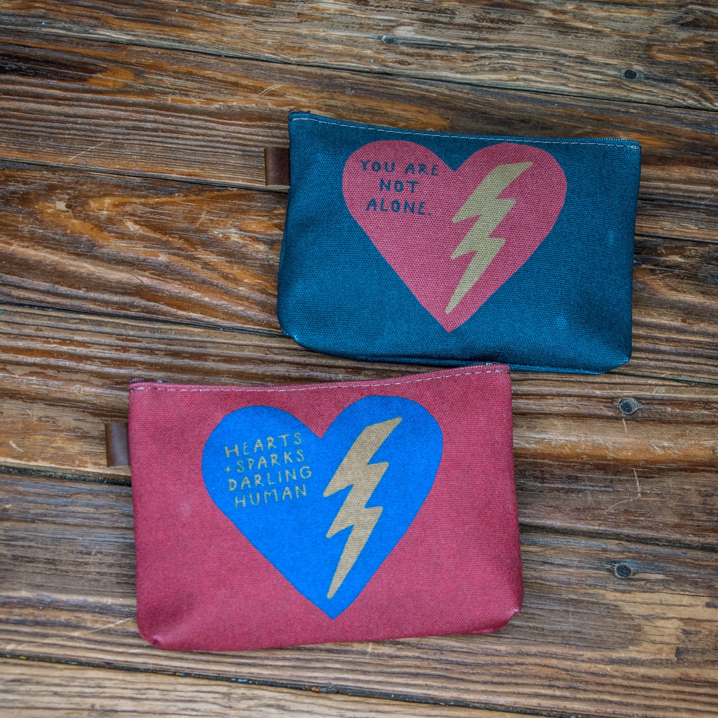 The Canvas Printed Zipper Pouch | Hearts + Sparks