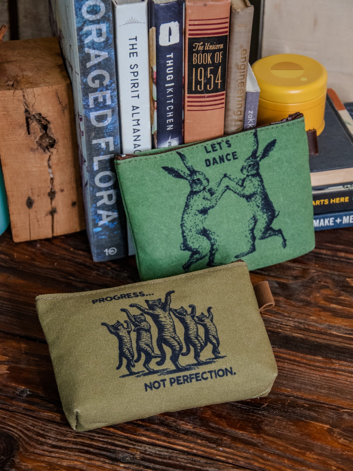 The Canvas Printed Zipper Pouch | Progress Not Perfection