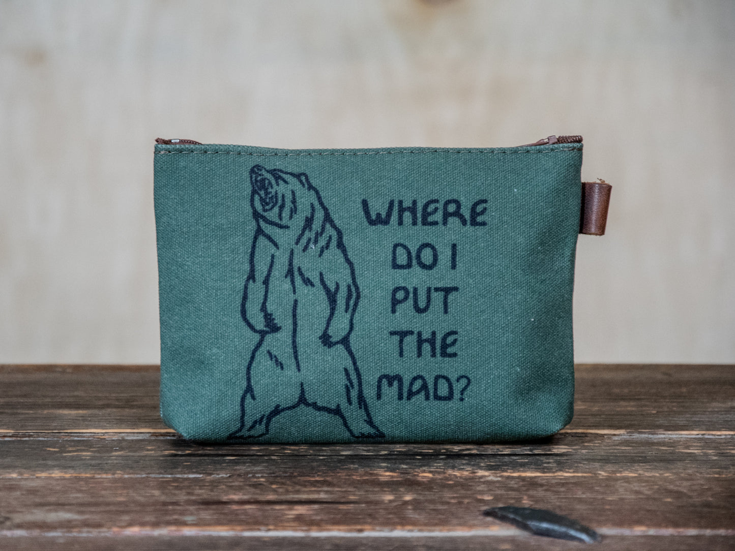 The Canvas Printed Zipper Pouch |  Where do I put the Mad?