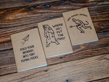 Travel Journal Set | Glum Lot Press | The Anger Management Pack