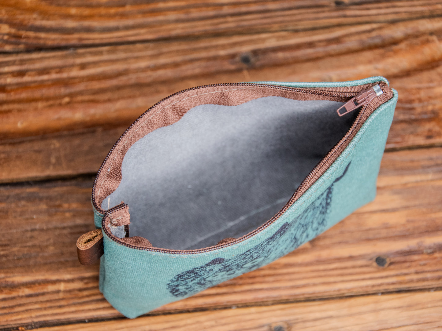 The Canvas Printed Zipper Pouch | The Hairy Cat