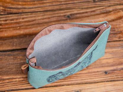 The Canvas Printed Zipper Pouch | The Hairy Cat