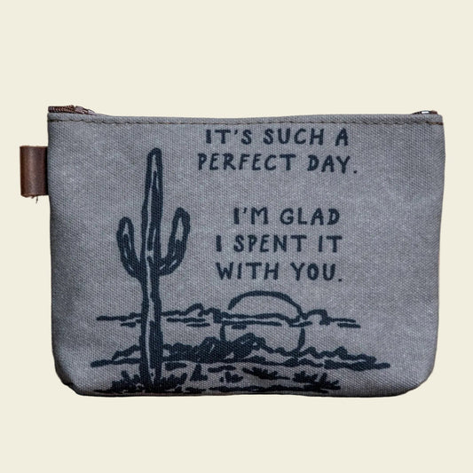The Canvas Printed Zipper Pouch | Perfect Day