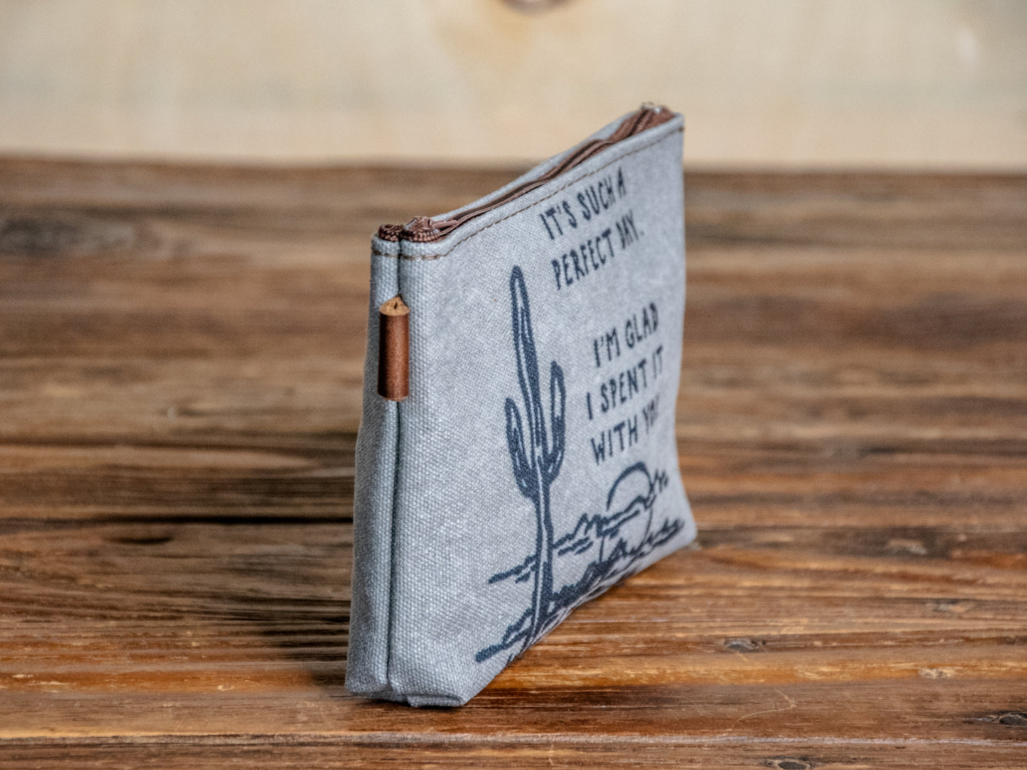 The Canvas Printed Zipper Pouch | Perfect Day