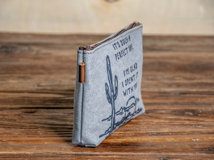 The Canvas Printed Zipper Pouch | Perfect Day
