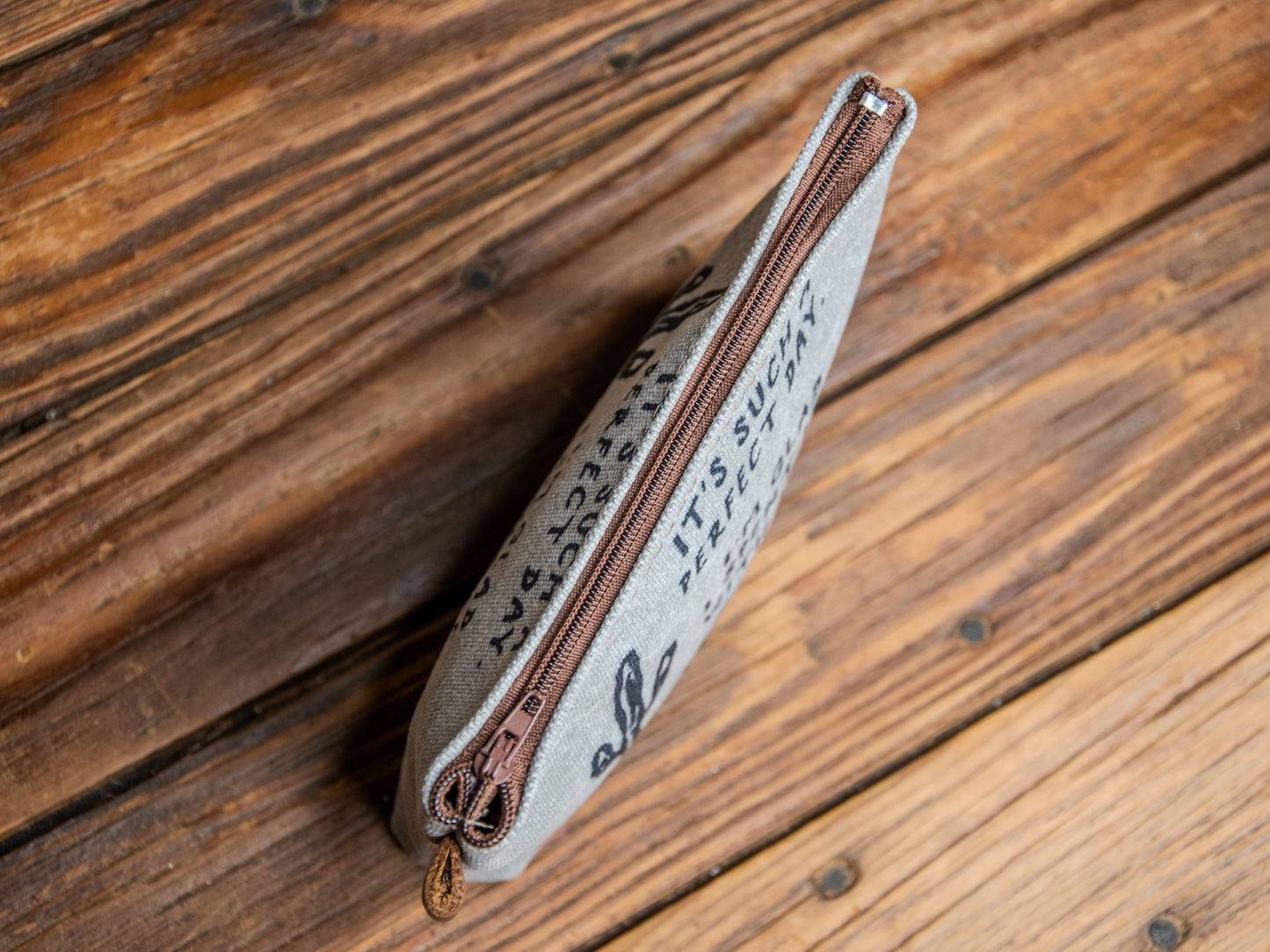 The Canvas Printed Zipper Pouch | Perfect Day