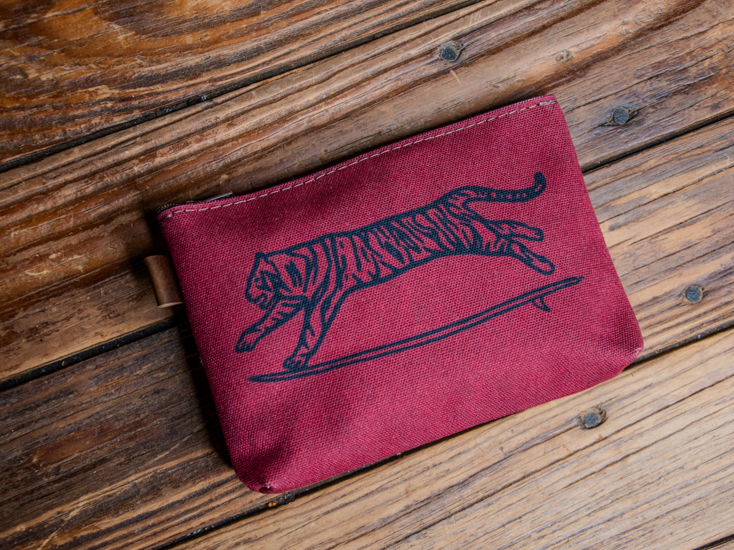 The Canvas Printed Zipper Pouch |  Tiger On Board