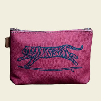 The Canvas Printed Zipper Pouch |  Tiger On Board