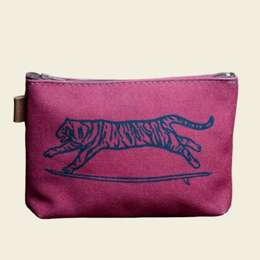 The Canvas Printed Zipper Pouch |  Tiger On Board