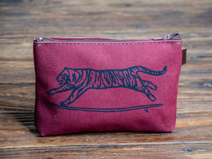 The Canvas Printed Zipper Pouch |  Tiger On Board
