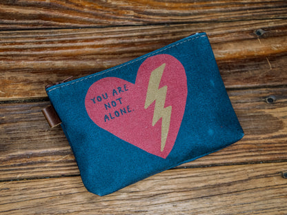 The Canvas Printed Zipper Pouch | You are not alone