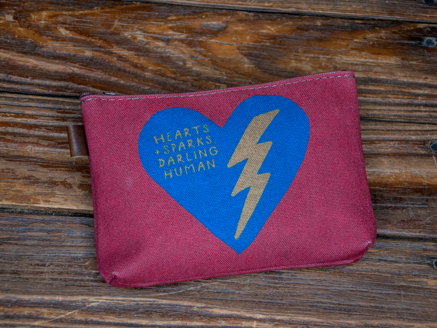 The Canvas Printed Zipper Pouch | Hearts + Sparks