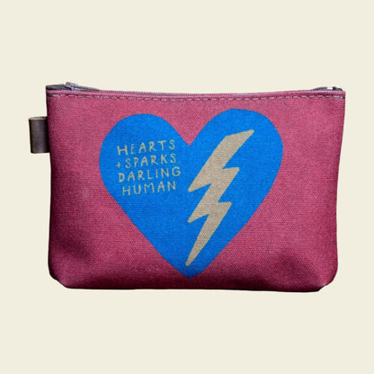 The Canvas Printed Zipper Pouch | Hearts + Sparks