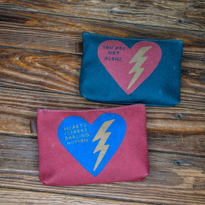 The Canvas Printed Zipper Pouch | Hearts + Sparks