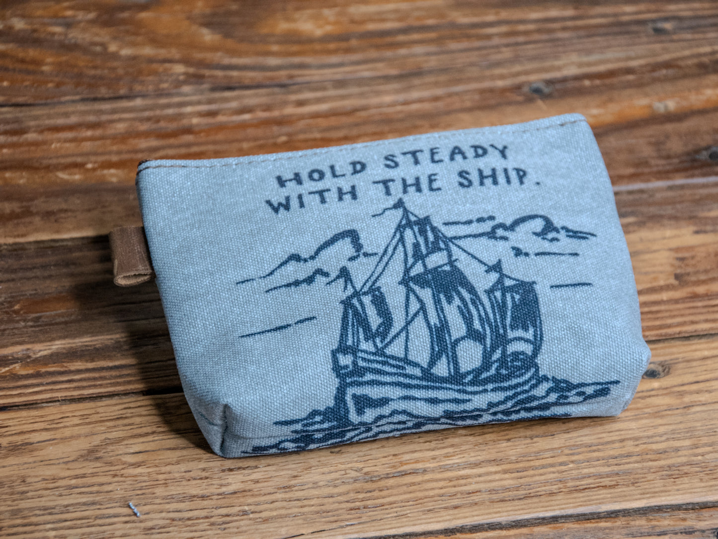 The Canvas Printed Zipper Pouch | Hold Steady