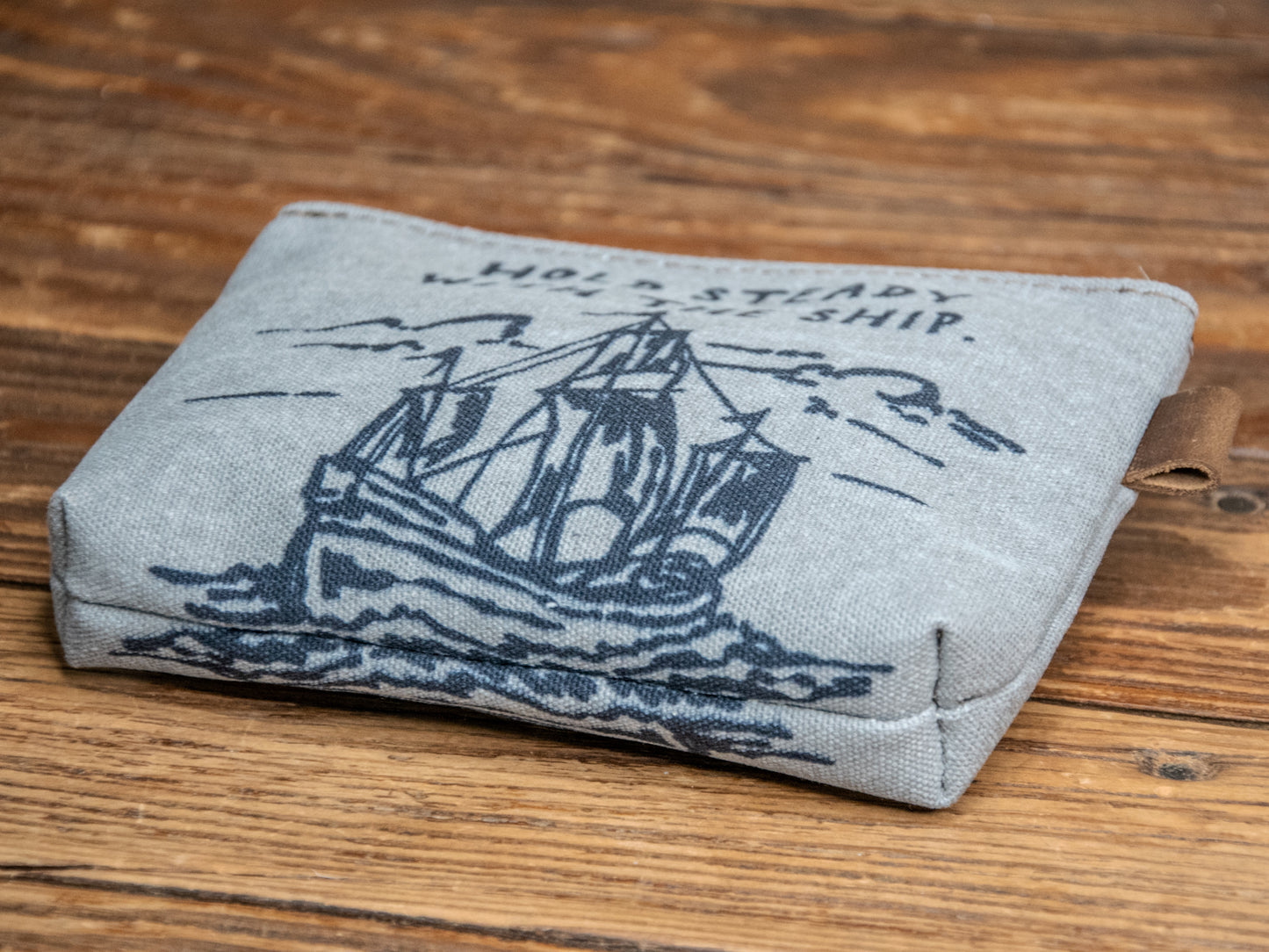 The Canvas Printed Zipper Pouch | Hold Steady
