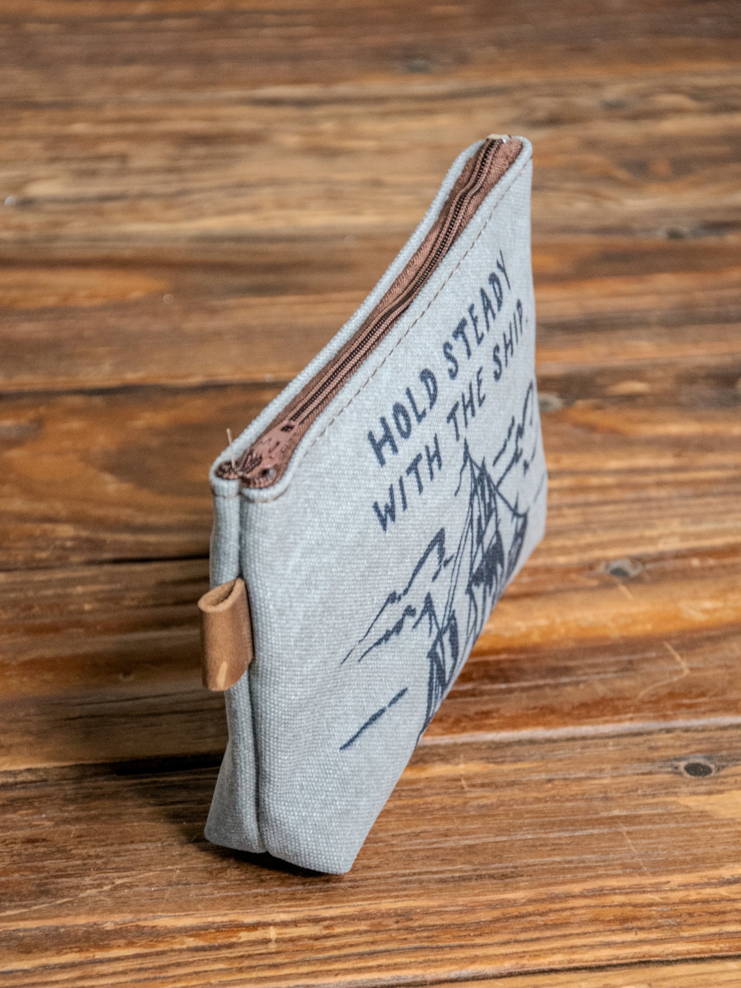 The Canvas Printed Zipper Pouch | Hold Steady