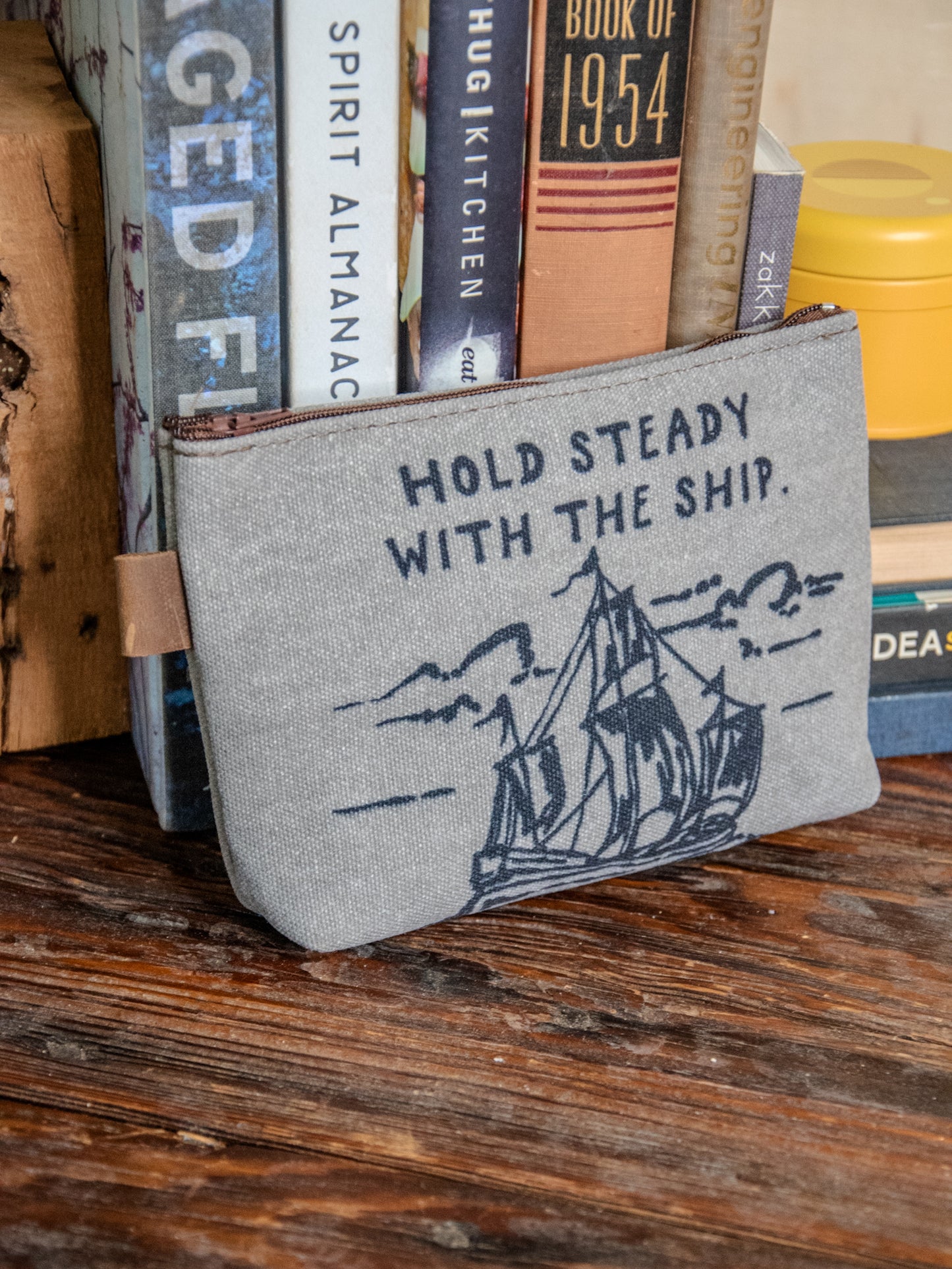 The Canvas Printed Zipper Pouch | Hold Steady