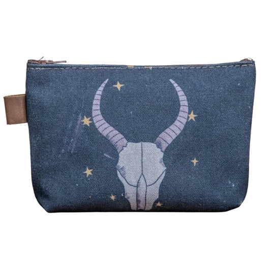 The Canvas Printed Zipper Pouch | Longhorn Nights