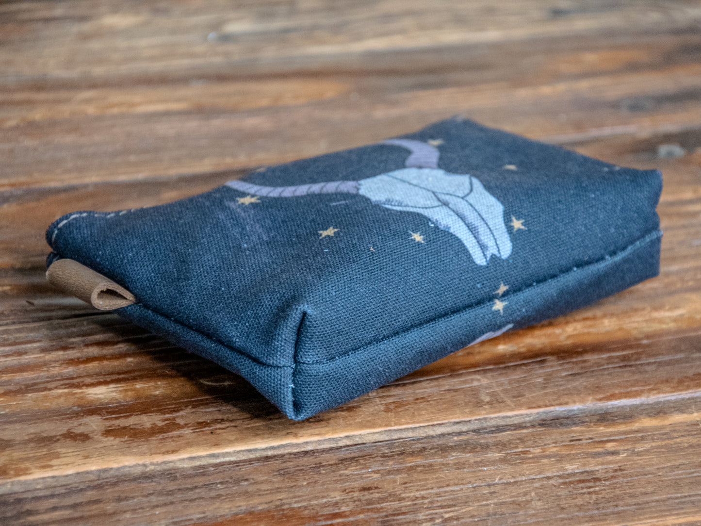 The Canvas Printed Zipper Pouch | Longhorn Nights