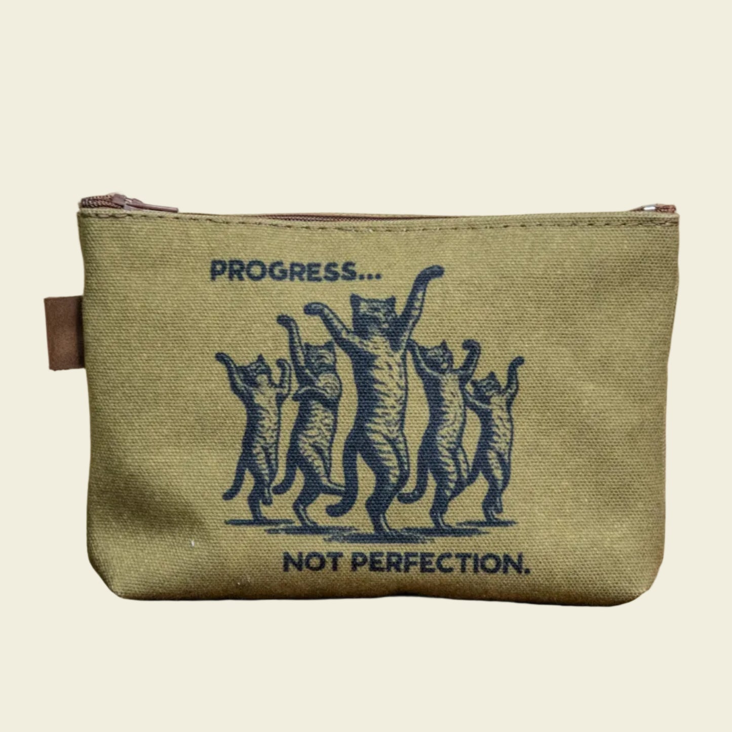 The Canvas Printed Zipper Pouch | Progress Not Perfection