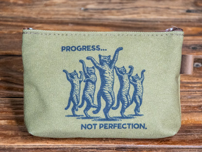 The Canvas Printed Zipper Pouch | Progress Not Perfection