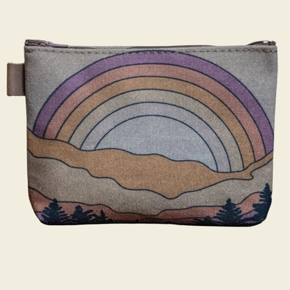 The Canvas Printed Zipper Pouch | Rainbow Rising