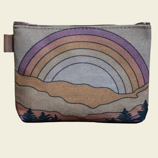 The Canvas Printed Zipper Pouch | Rainbow Rising