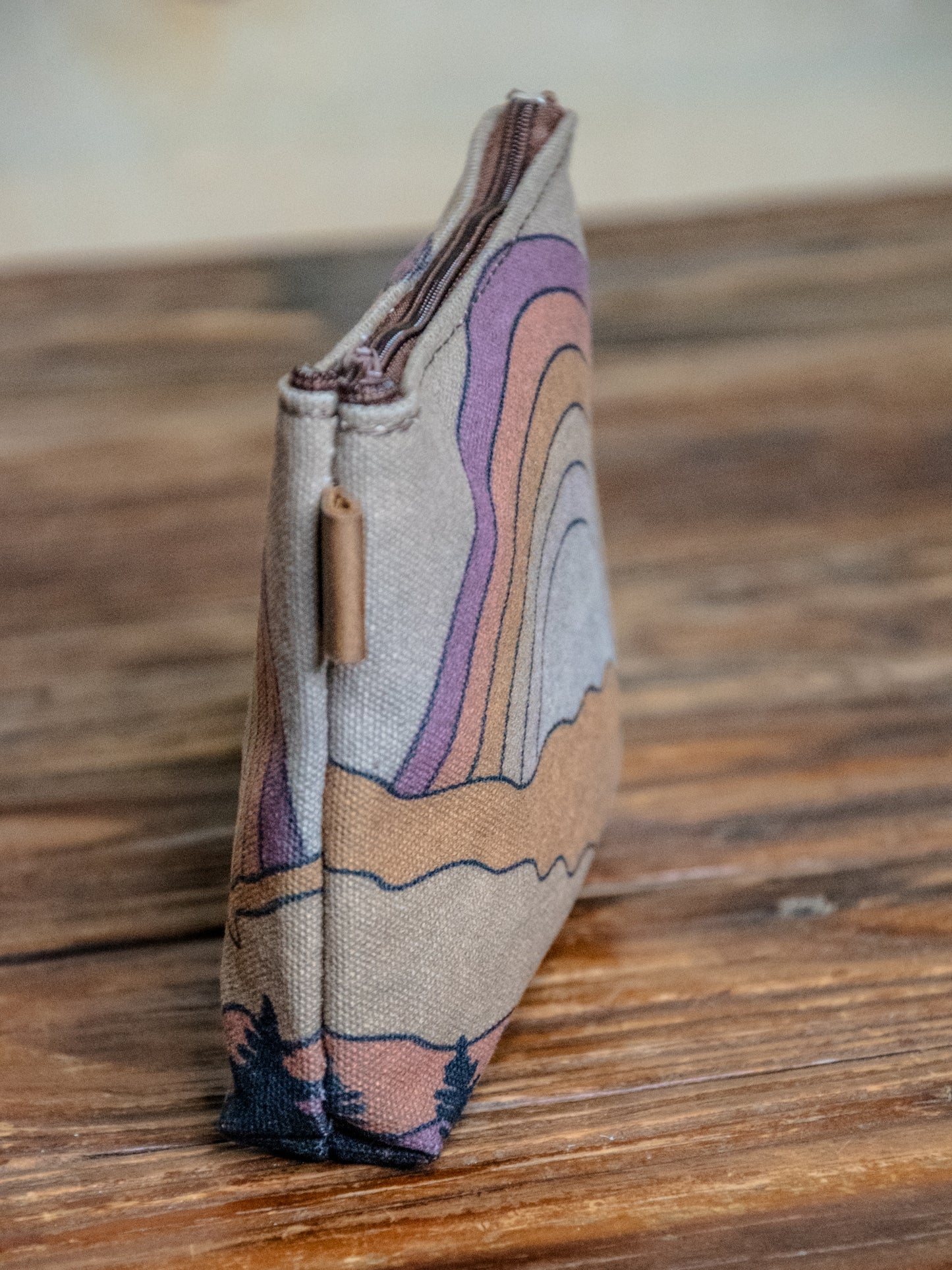 The Canvas Printed Zipper Pouch | Rainbow Rising