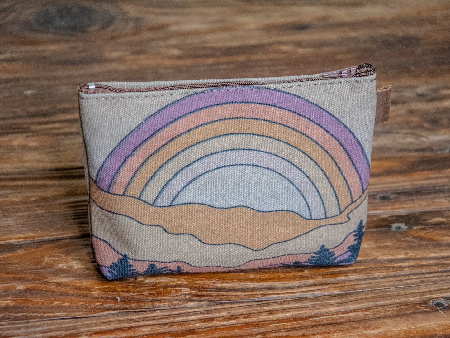 The Canvas Printed Zipper Pouch | Rainbow Rising