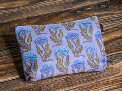 The Canvas Printed Zipper Pouch | Quirky Flower