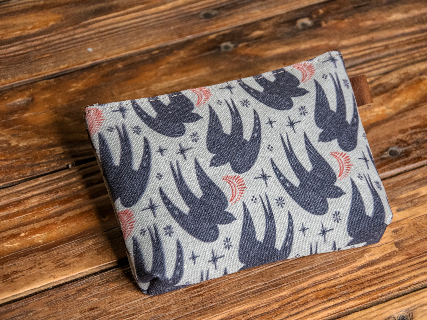 The Canvas Printed Zipper Pouch | Emo Bird