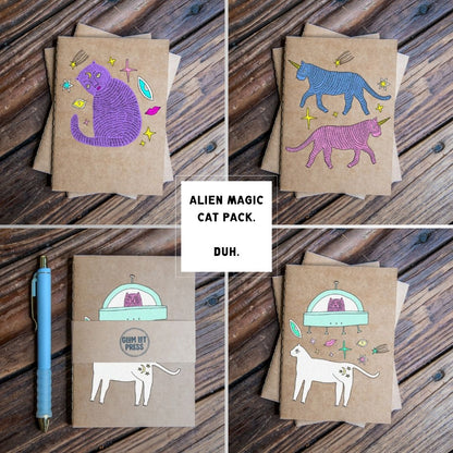 Travel Journal Set | Alien Magic Cats Pack