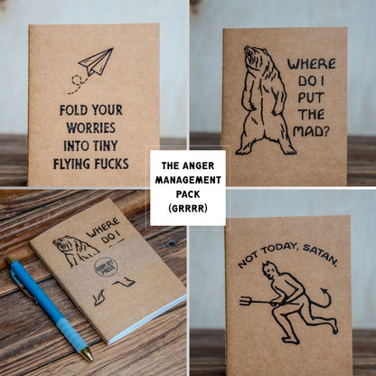 Travel Journal Set | Glum Lot Press | The Anger Management Pack