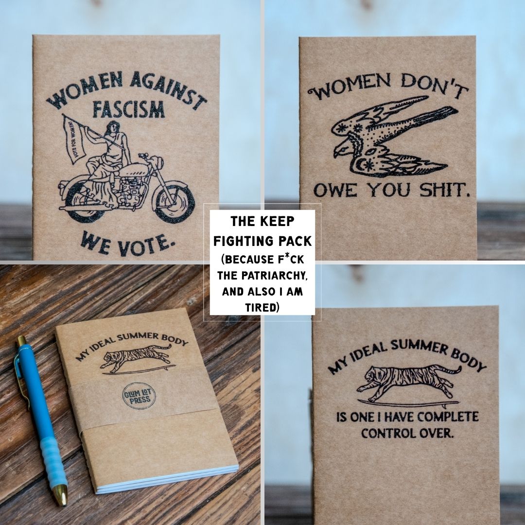 Travel Journal Set | Glum Lot Press | Keep Fighting Pack