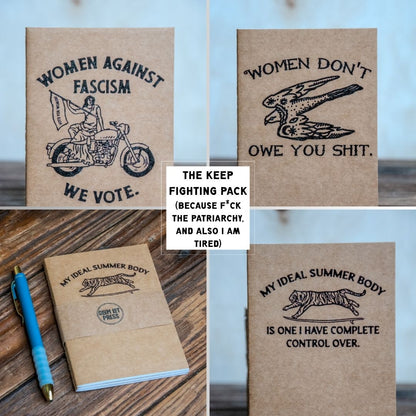 Travel Journal Set | Glum Lot Press | Keep Fighting Pack